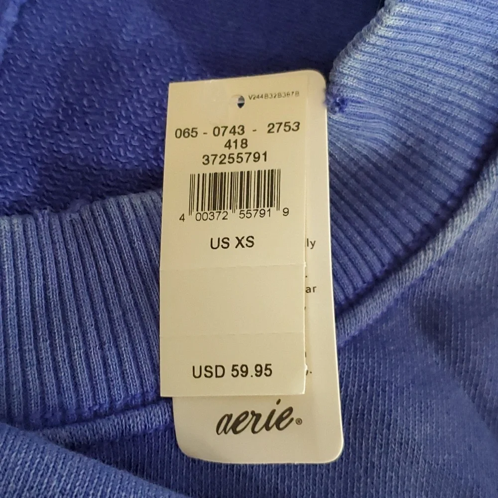 AERIE Oversized Crew Sweatshirt, Size XS - Picture 12 of 12